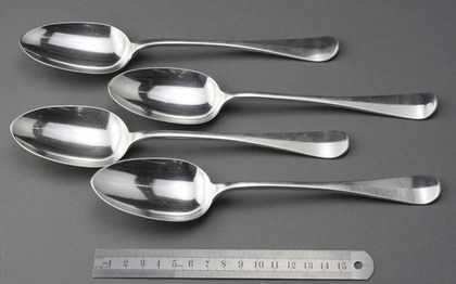 Scottish Victorian Silver Hanoverian Tablespoons (Set of 4) - Crichton
